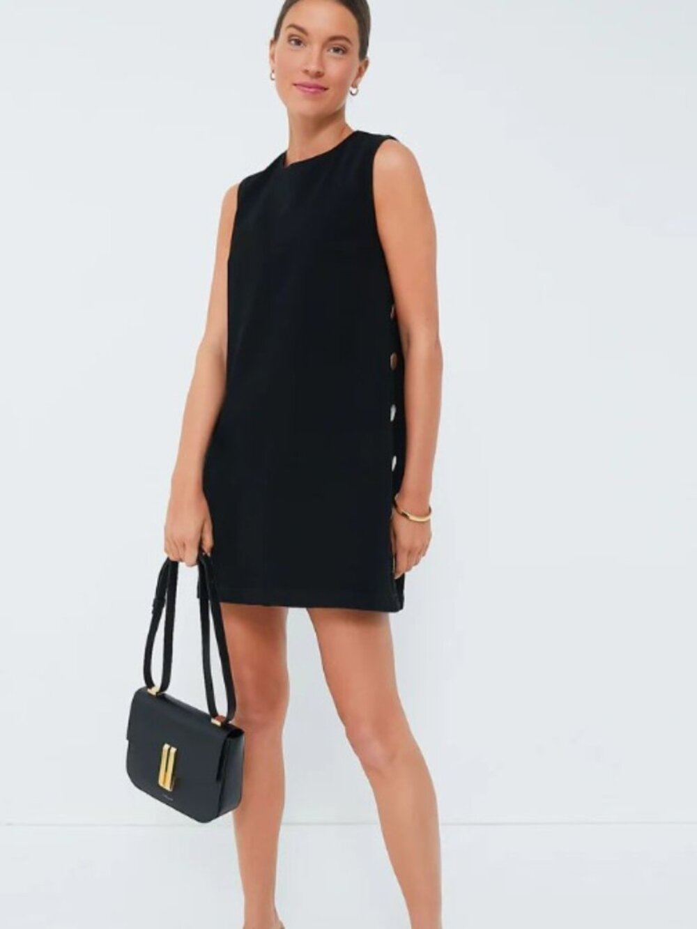 Tuckernuck Black Twill Button Bitsy Dress by Hyacinth House | XS | NWT - Picture 3 of 11